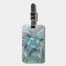 Abstracte blauwe groene vlinder fantasie fractale 