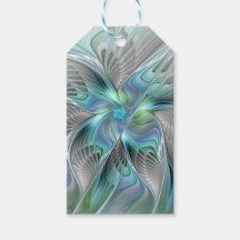 Abstracte blauwe groene vlinder fantasie fractale 