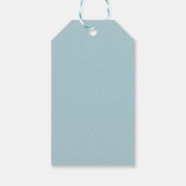 Abstracte blauwe groene vlinder fantasie fractale  cadeaulabel (Achterkant)