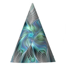 Abstracte blauwe groene vlinder fantasie fractale 