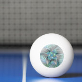 Abstracte blauwe groene vlinder fantasie fractale pingpongbal (Net)