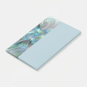 Abstracte blauwe groene vlinder fantasie fractale post-it® notes (Schuin)