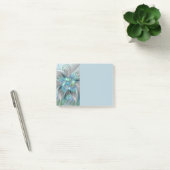 Abstracte blauwe groene vlinder fantasie fractale post-it® notes (Kantoor)