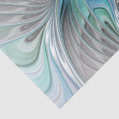 Abstracte Blauwe Groene Vlinder Fantasie Fractale Tissuepapier (Detail)