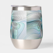 Abstracte blauwe groene vlinder Fantasy Fractal Ar (Rechts)