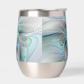 Abstracte blauwe groene vlinder Fantasy Fractal Ar (Links)