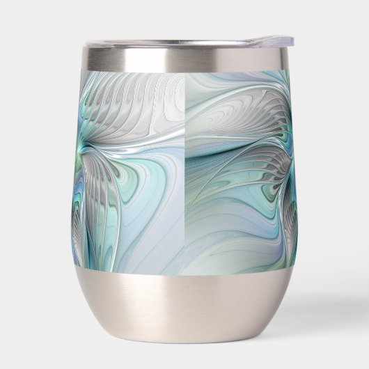 Abstracte blauwe groene vlinder Fantasy Fractal Ar (Links)