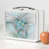 Abstracte blauwe groene vlinder Fantasy Fractal Ar (In situ)