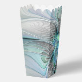 Abstracte blauwe groene vlinder Fantasy Fractal Ar Bedankdoosjes (Achterkant)