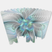 Abstracte blauwe groene vlinder Fantasy Fractal Ar Bedankdoosjes (Ongevouwen)