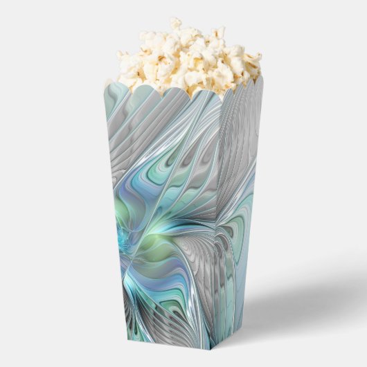 Abstracte blauwe groene vlinder Fantasy Fractal Ar Bedankdoosjes (Popped)