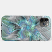 Abstracte blauwe groene vlinder Fantasy Fractal Ar Case-Mate iPhone Case (Achterkant (horizontaal))