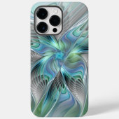 Abstracte blauwe groene vlinder Fantasy Fractal Ar Case-Mate iPhone Case (Achterkant)