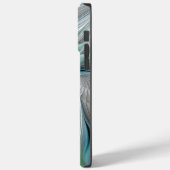 Abstracte blauwe groene vlinder Fantasy Fractal Ar Case-Mate iPhone Case (Achterkant / Links)