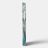 Abstracte blauwe groene vlinder Fantasy Fractal Ar Case-Mate iPhone Case (Achterkant / Links)