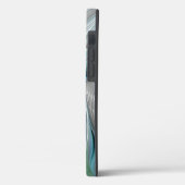 Abstracte blauwe groene vlinder Fantasy Fractal Ar Case-Mate iPhone Case (Achterkant / Links)