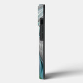 Abstracte blauwe groene vlinder Fantasy Fractal Ar Case-Mate iPhone Case (Achterkant / Links)