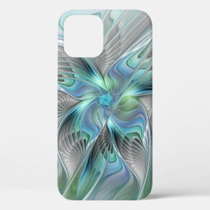 Abstracte blauwe groene vlinder Fantasy Fractal Ar Case-Mate iPhone Case
