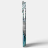 Abstracte blauwe groene vlinder Fantasy Fractal Ar Case-Mate iPhone Case (Achterkant / Links)
