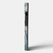 Abstracte blauwe groene vlinder Fantasy Fractal Ar Case-Mate iPhone Case (Achterkant / Links)