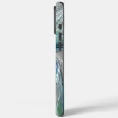 Abstracte blauwe groene vlinder Fantasy Fractal Ar Case-Mate iPhone Case (Achterkant / Links)