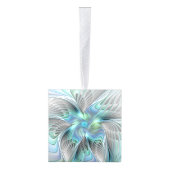 Abstracte blauwe groene vlinder Fantasy Fractal Ar Decoratie (Rechts)