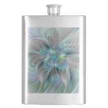 Abstracte blauwe groene vlinder Fantasy Fractal Ar