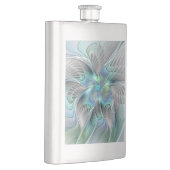 Abstracte blauwe groene vlinder Fantasy Fractal Ar Flacon (Rechts)