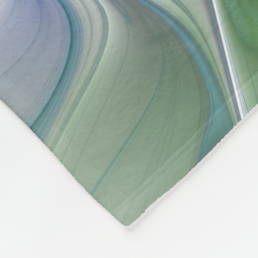 Abstracte blauwe groene vlinder Fantasy Fractal Ar Fleece Deken (Hoek)
