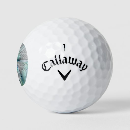 Abstracte blauwe groene vlinder Fantasy Fractal Ar Golfballen (Logo)