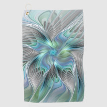 Abstracte blauwe groene vlinder Fantasy Fractal Ar
