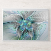 Abstracte blauwe groene vlinder Fantasy Fractal Ar