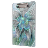 Abstracte blauwe groene vlinder Fantasy Fractal Ar Klembord (Links)
