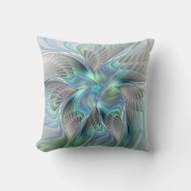Abstracte blauwe groene vlinder Fantasy Fractal Ar