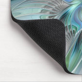 Abstracte blauwe groene vlinder Fantasy Fractal Ar Muismat (Hoek)