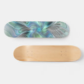 Abstracte blauwe groene vlinder Fantasy Fractal Ar Persoonlijk Skateboard (Horizontaal)