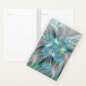 Abstracte blauwe groene vlinder Fantasy Fractal Ar Planner (Display)