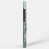 Abstracte blauwe groene vlinder Fantasy Fractal Ar Samsung Galaxy Hoesje (Rechterkant)