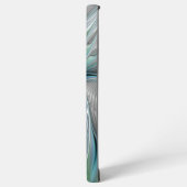 Abstracte blauwe groene vlinder Fantasy Fractal Ar Samsung Galaxy Hoesje (Linkerkant)