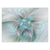 Abstracte blauwe groene vlinder Fantasy Fractal Ar Tafelkleed (Voorkant (Horizontaal))