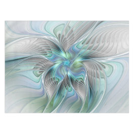 Abstracte blauwe groene vlinder Fantasy Fractal Ar Tafelkleed