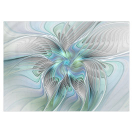 Abstracte blauwe groene vlinder Fantasy Fractal Ar Tafelkleed