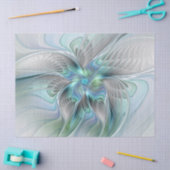 Abstracte blauwe groene vlinder Fantasy Fractal Ar Tissuepapier (Craft)