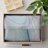 Abstracte blauwe groene vlinder Fantasy Fractal Ar Tissuepapier (Geschenk)