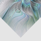 Abstracte blauwe groene vlinder Fantasy Fractal Ar Tissuepapier (Detail)