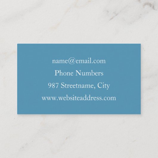 Abstracte blauwe groene vlinder Fantasy Fractal Ar Visitekaartje (Achterkant)