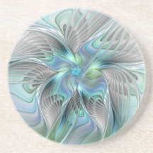 Abstracte blauwe groene vlinder Fantasy Fractal Ar
