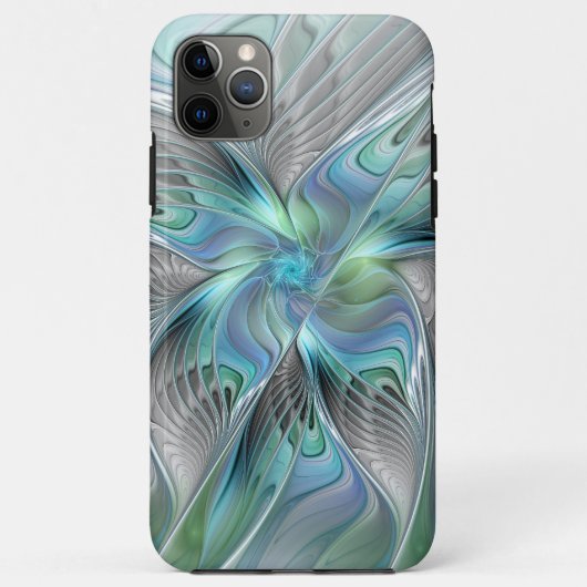 Abstracte Blauwe Groene Vlinder Fantasy Fractale K Case-Mate iPhone Case (Achterkant)