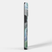 Abstracte Blauwe Groene Vlinder Fantasy Fractale K iPhone Hoesje (Rechterkant)