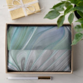 Abstracte Blauwe Groene Vlinder Fantasy Fractale K Tissuepapier (Geschenk)